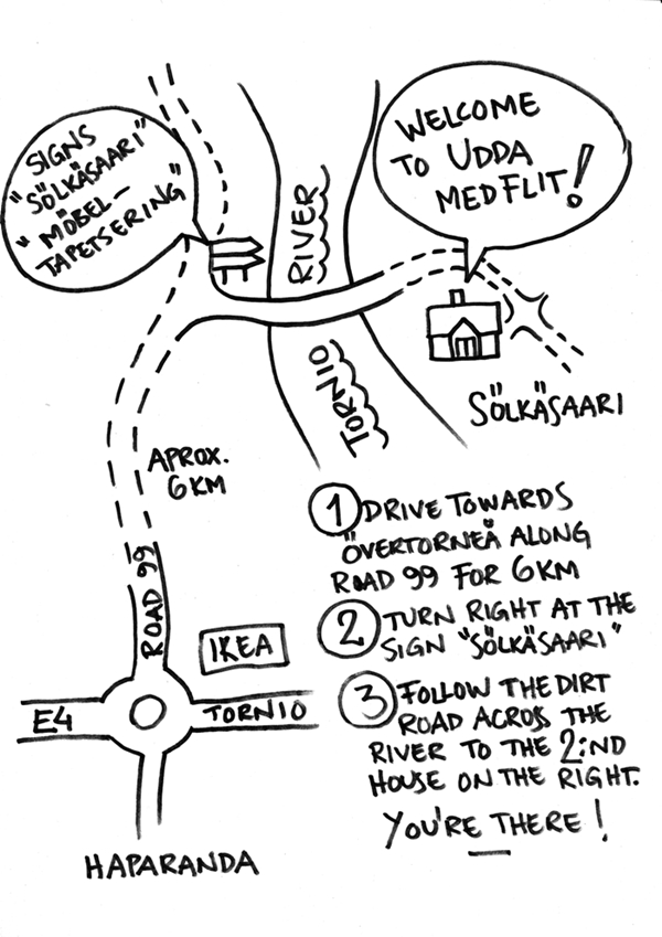 Map to Udda Med Flit